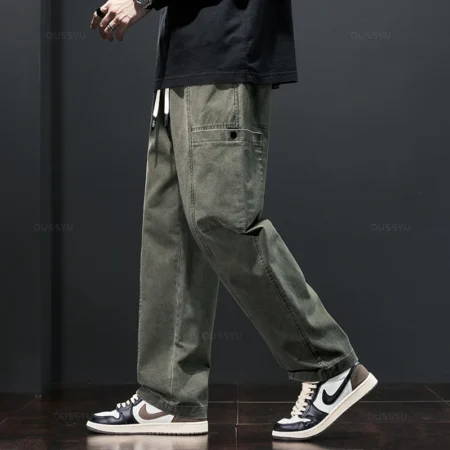 ⁦Casual Korean Jogger Men's Cargo Pants⁩ - الصورة ⁦2⁩