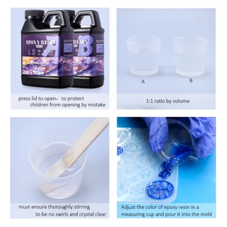 1:1 Ratio Epoxy Resin Kit Anti-Yellowing Newly Formulated Crystal Clear - Image 4