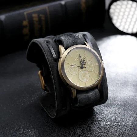 Leather Woven Men Watch - Image 3