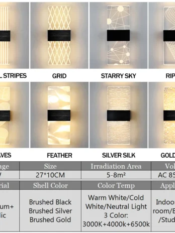LED Wall Acrylic Modern Lamp