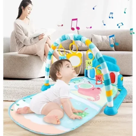 ⁦Baby Musical Foot Piano Mat – Tummy Time Activity Gym for Newborns (0–1 Year)⁩ - الصورة ⁦3⁩