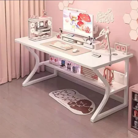 ⁦Home Desktop Gaming Desk – Simple High-Quality Study Table & Workbench for Rental Spaces⁩ - الصورة ⁦2⁩