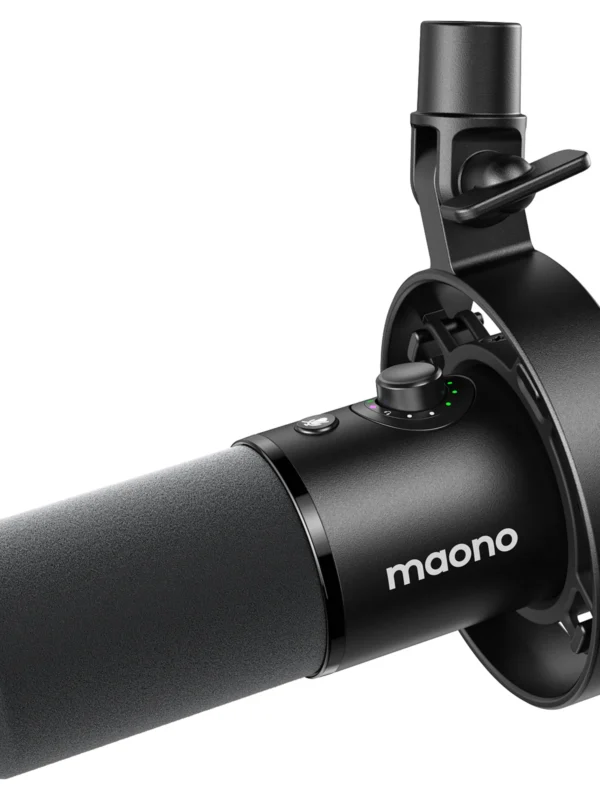 ميكروفون Maono PD300X الديناميكي - ميكروفون بودكاست XLR/USB مع خاصية تقليل الضوضاء