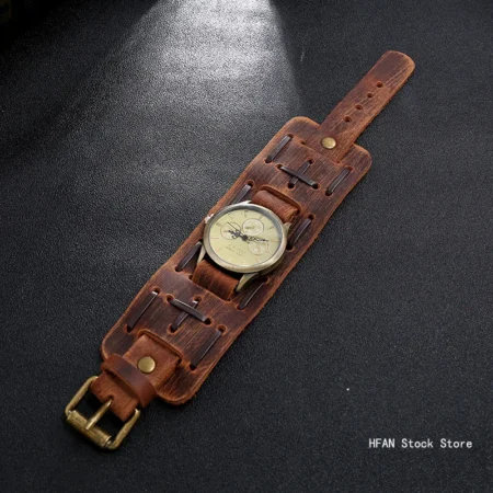 Leather Woven Men Watch - Image 4