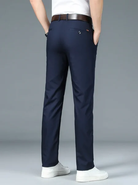 High Quality Luxury Straight Business Suit Pants Men Bamboo Fiber Designer Spring Summer Elegant Casual Long Formal Trouser Male - Image 5