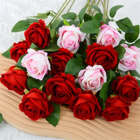 1 Head Silk Rose Fake Flower Artificial