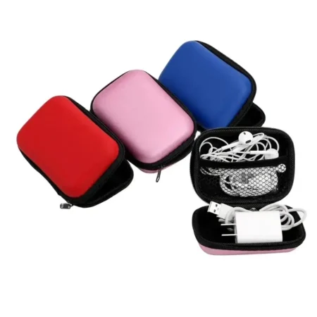 Travel Cable Organizer Bag – Portable Zipper Case for Electronics & Earphones