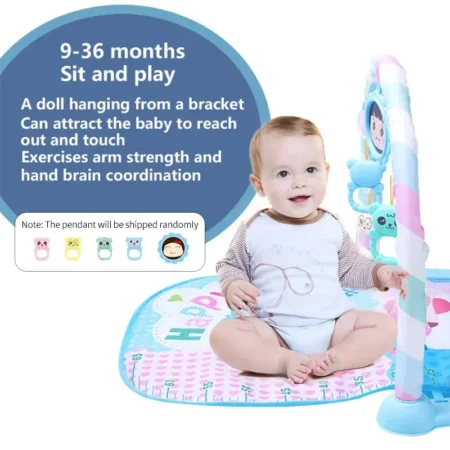 ⁦Baby Musical Foot Piano Mat – Tummy Time Activity Gym for Newborns (0–1 Year)⁩ - الصورة ⁦2⁩