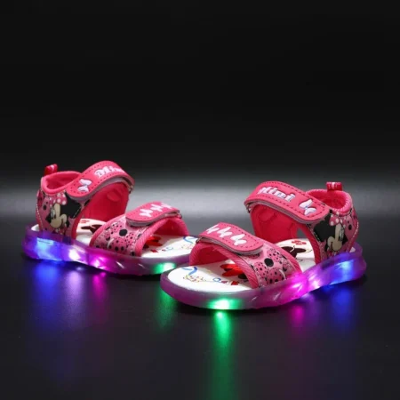 Disney Mickey/Minnie LED Sandals – Light-Up Princess Shoes for Kids - Image 5