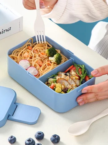 3-in-1 Bamboo Fiber Bento Lunc...