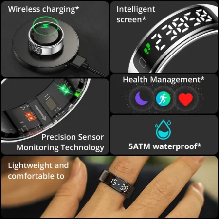 ⁦2025 COLMI R12 Smart Ring with Display Screen a⁩ - الصورة ⁦2⁩