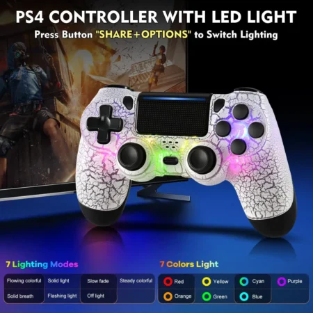 RGB Controller for PS4 Slim Pro Joystick Gamepad - Image 3