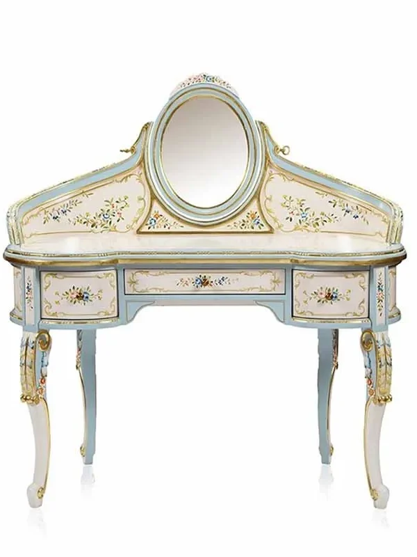 luxury drawers dresser eithe stool white nordic Large Mirror Dressing Table Storage Makeup Modern Schminktisch Furniture