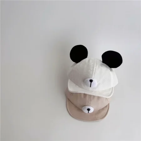 Cute Bear Ear Baby Hat for Kids Boy & Girl Soft Cotton - Image 3