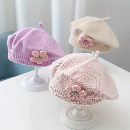 Flower Baby Beret Hat - Image 4