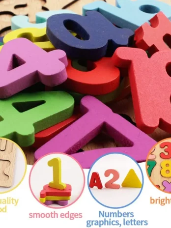 Wooden Alphabet & Number ...