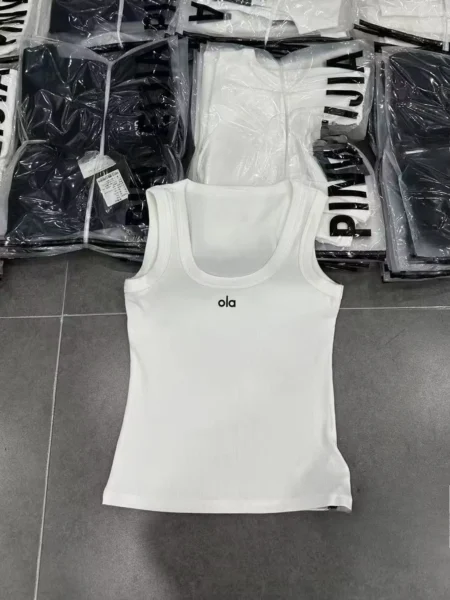Women’s Letter Print Summer Vest – Thin Sleeveless Sports Top & Innerwear