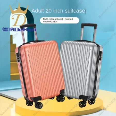 20 Inch Solid Color Trolley Suitcase - 360° Spinner Wheels, Durable - Image 3