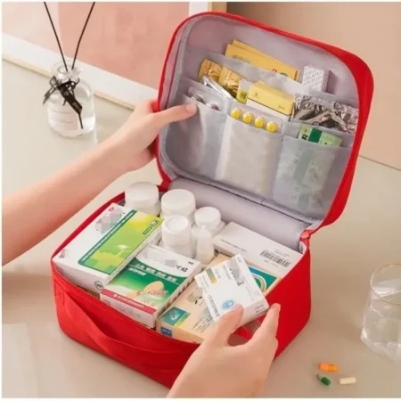 Portable Medicine Storage Bag – Large Capacity Travel First Aid Organizer
