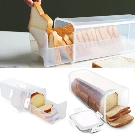 Clear Airtight Bread Box – Tall Loaf Container with Lid for Homemade Bread - Image 2
