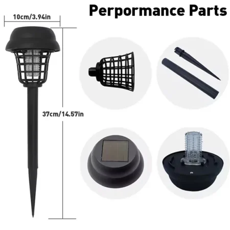 2/4pcs Solar Bug Zapper – Waterproof Mosquito Repellent Lamp for Indoor/Outdoor Use - Image 2