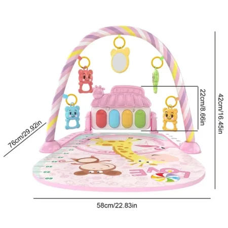 ⁦Baby Fitness Stand Toy – Musical Pedal Piano Climbing Mat for Newborns⁩ - الصورة ⁦4⁩