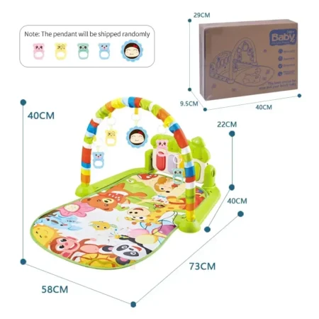 ⁦Baby Musical Foot Piano Mat – Tummy Time Activity Gym for Newborns (0–1 Year)⁩ - الصورة ⁦5⁩