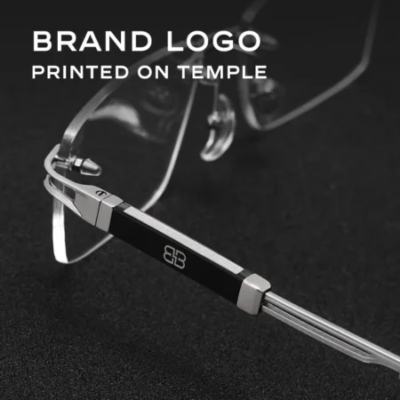 Rimless Men's Luxury Glasses Frame - Image 2