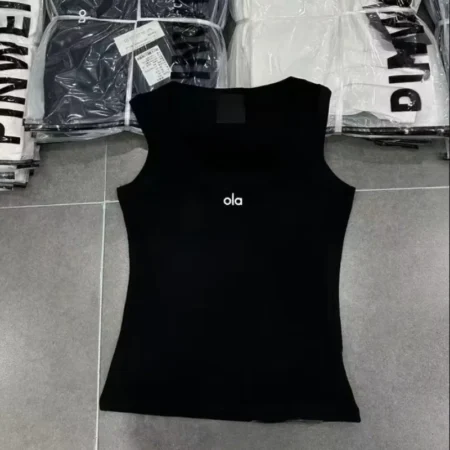 ⁦Women’s Letter Print Summer Vest – Thin Sleeveless Sports Top & Innerwear⁩ - الصورة ⁦2⁩