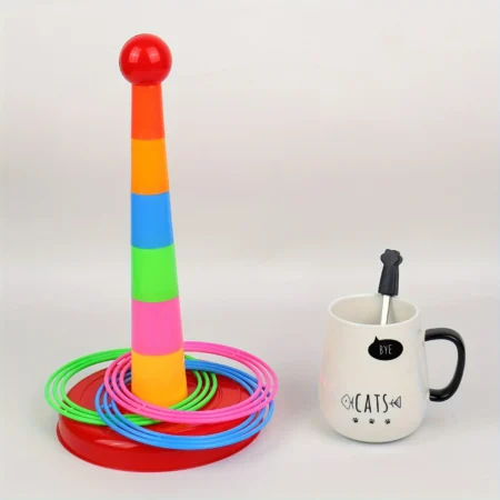 Kids Game Tower Toy – Interactive Ring Toss Puzzle Game for Indoor & Outdoor Fun