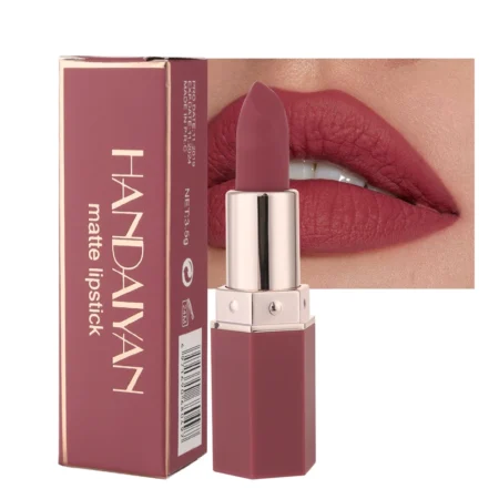 6-Color Matte Lipstick Set – Long-Lasting, Waterproof, Non-Stick, Smudge-Proof Velvet Finish