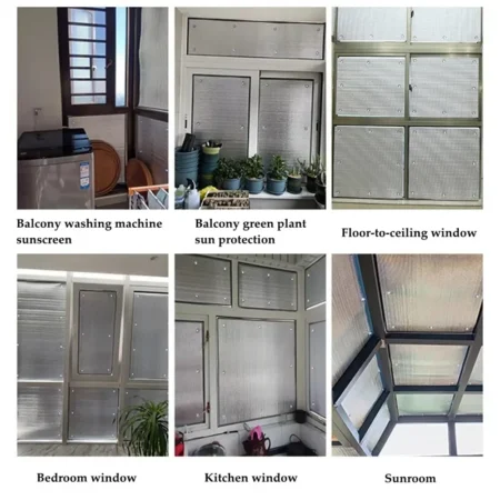 ⁦Window Sun Shade Film – Aluminum Foil UV Protection & Heat Insulation⁩ - الصورة ⁦2⁩