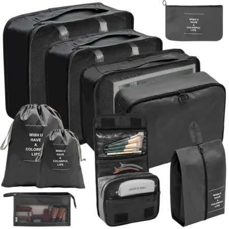 7–10 Pcs Travel Packing Cubes Set – Luggage Organizers for Clothes & Shoes - Image 3
