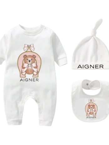 Autumn Baby Girl Bear Jumpsuit...