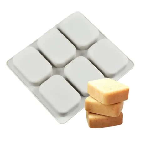 6/8 Holes Large Square Shape Silicone Soap