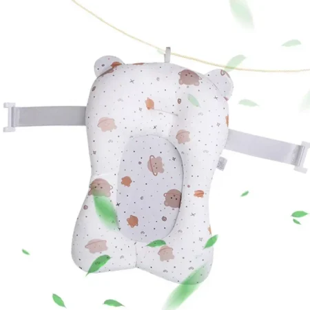 ⁦Baby Bath Tub Cushion – Non-Slip Foldable Newborn Support Mat with Cartoon Design⁩ - الصورة ⁦5⁩
