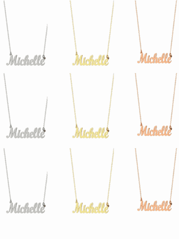 Custom Stainless Steel Name Necklace – Personalized Gold Letter Pendant for Men & Women