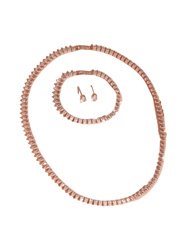 ZAKOL AAA Cubic Zirconia Bridal Jewelry Set – Necklace & Earrings for Wedding & Party