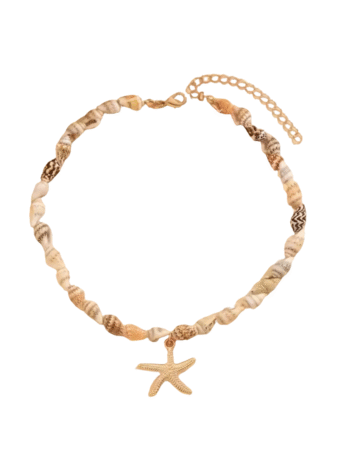 Boho Seashell Choker Necklace ...