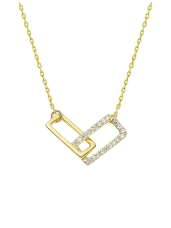 Double Square Interlock Pendan...