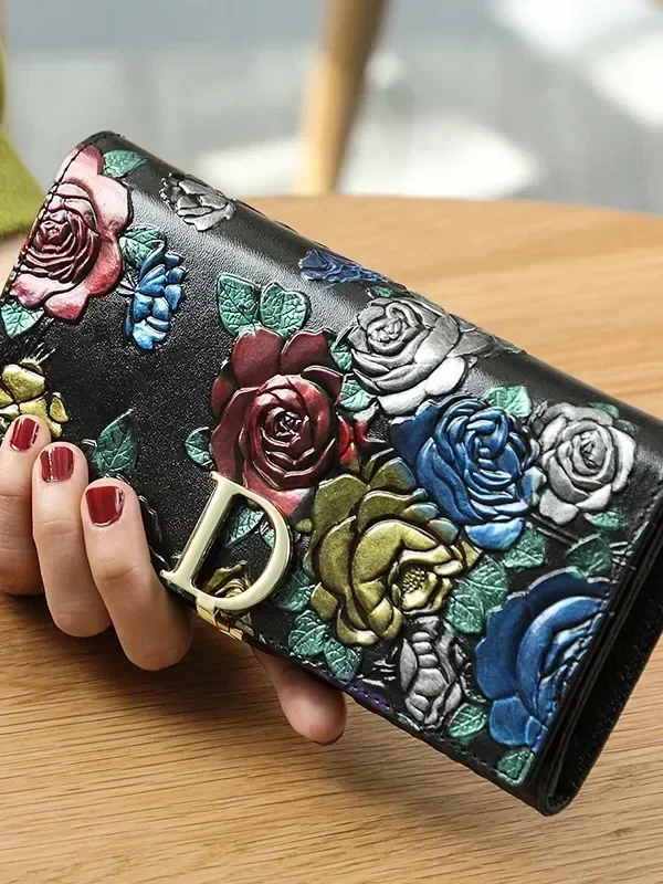 Leather Purse Wallet Female