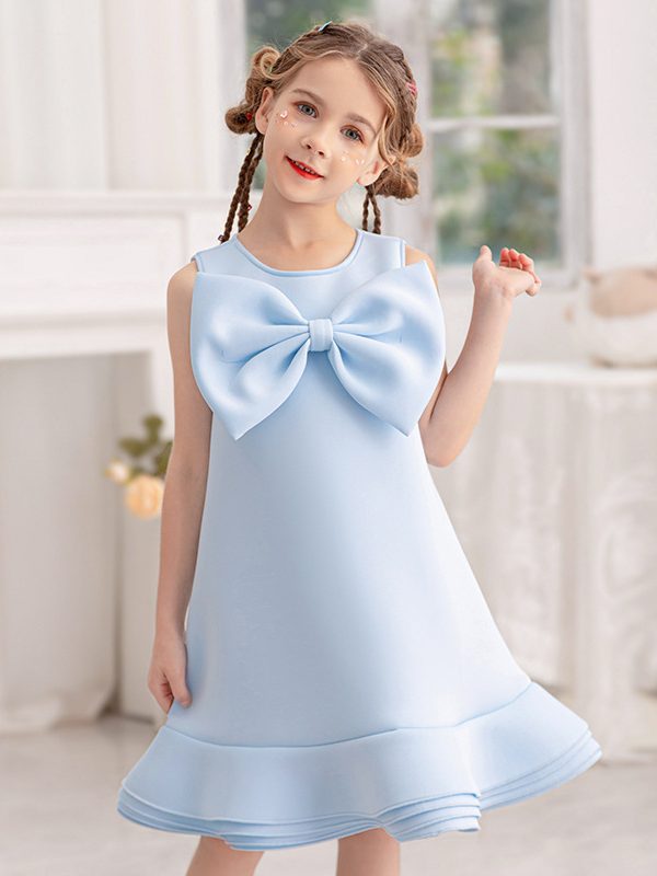 فستان الأميرة للفتيات الصغيرات بدون أكمام وقميص للأطفال