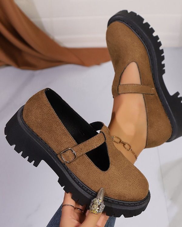 Word Buckle Stylish Casual Shoes Women