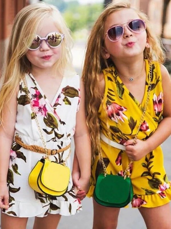 Summer Girls baby girl Floral Outfits Clothes