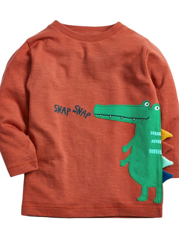 تي شيرت قطني محبوك للأولاد