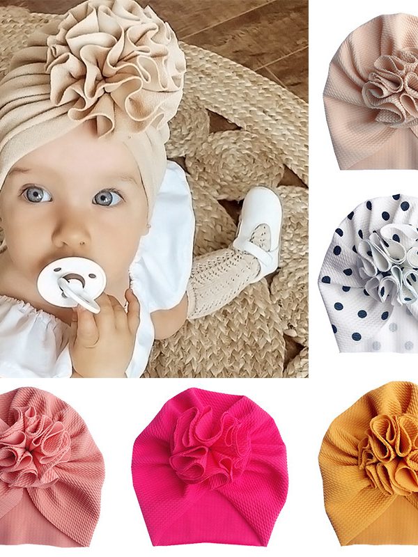 زهور، حبوب ذرة، أطفال، رضع، قبعات باوتو للأطفال