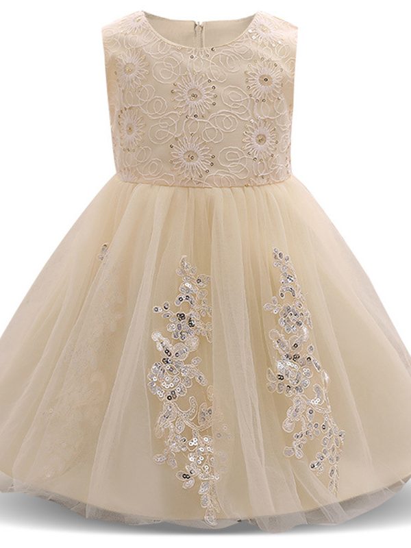 فستان الأميرة الرقيق المزين بالترتر للأطفال