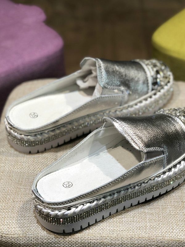 Summer New Casual Shoes Women Rhinestone All-Match Net Red Women