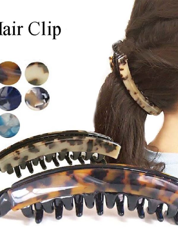 Tortoiseshell Leopard Print Large Vintage Acetate Hair Accessory