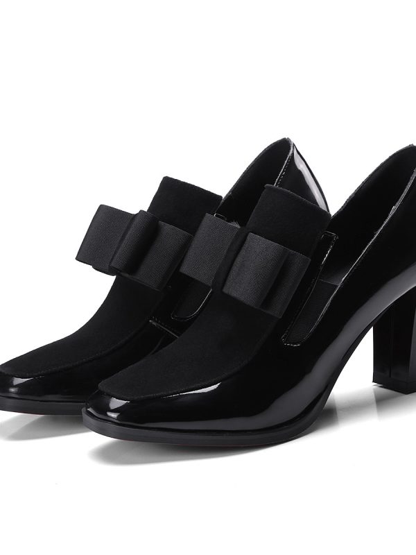 40-43 Lrge Size Shoes Spring New Single Shoes Thick Heel Women s Shoes